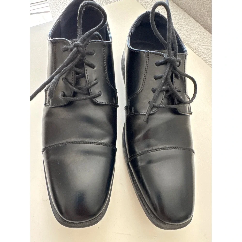 Joseph Abboud Men Cap Toe Derby‎ Oxfords Size US 8 Black Formal Leather